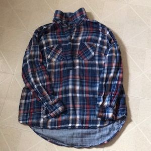 Lane Bryant Flannel Tunic Top Sz 14/16